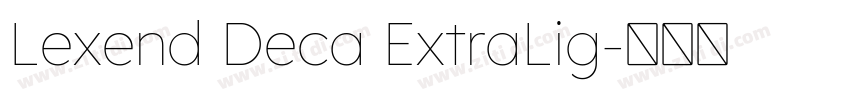 Lexend Deca ExtraLig字体转换